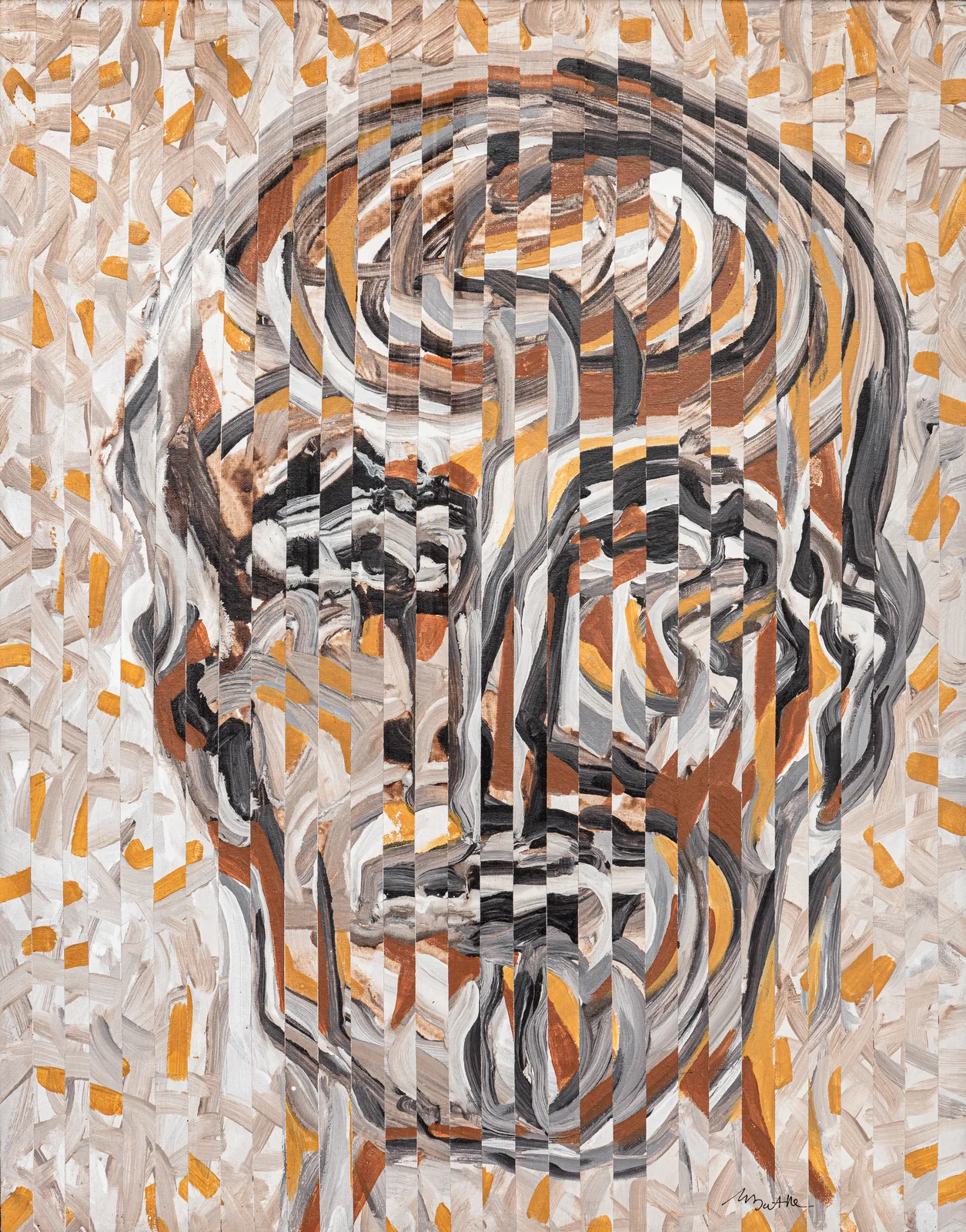 Les visages à fragmentation — peinture sur toile